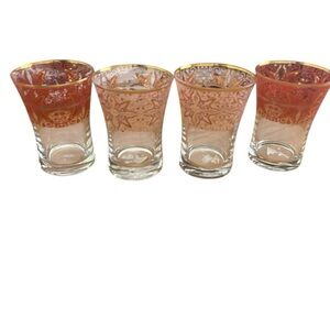 Elegant Gold and Pink Juice Glasses-4